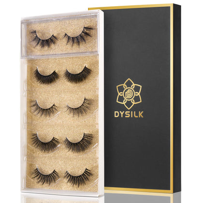 DYSILK False Eyelashes 5 styles pack front view