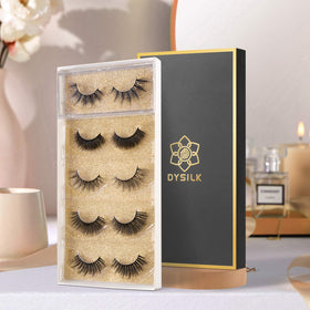 DYSILK False Eyelashes packaging with dimensions