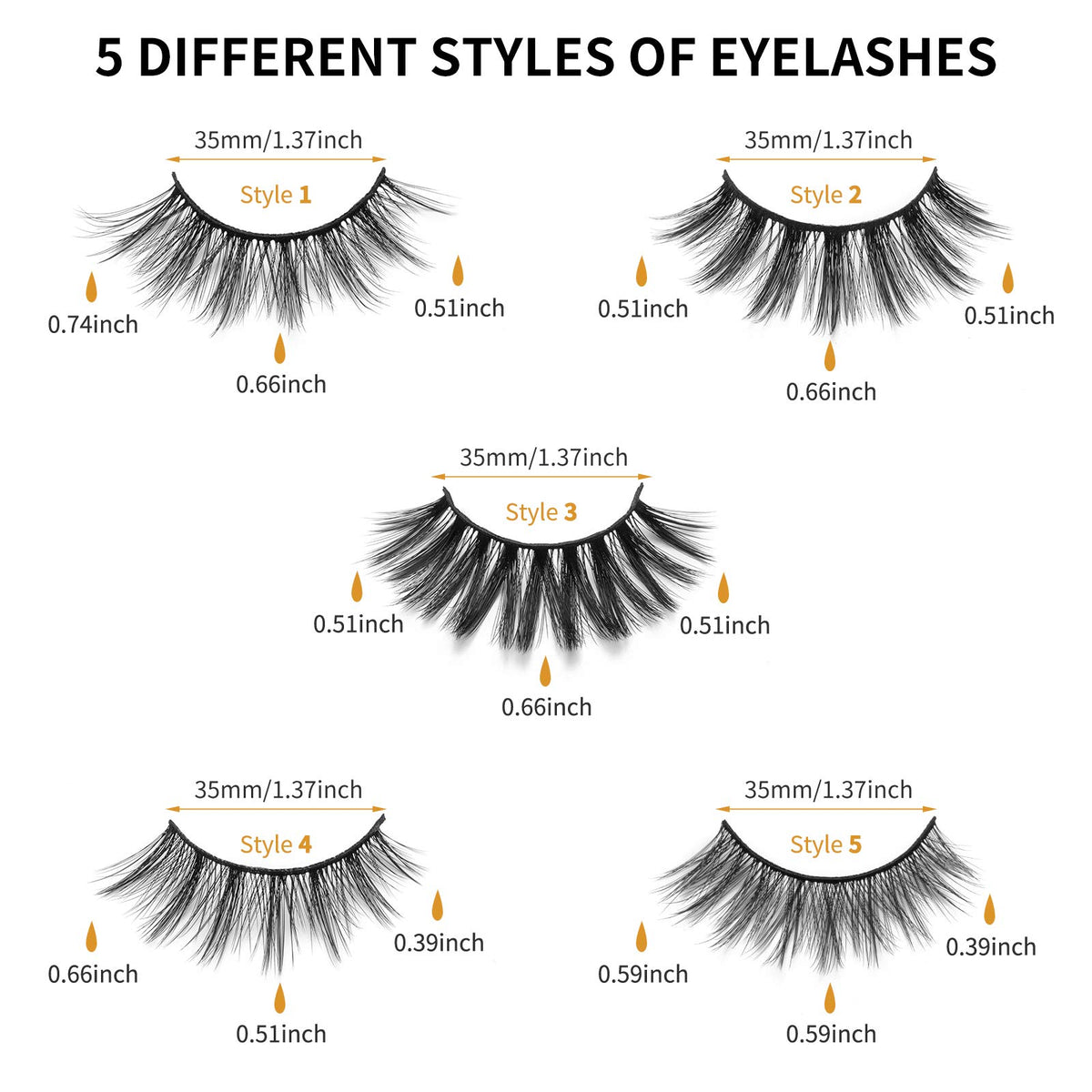 DYSILK Faux Mink Lashes in travel case with one pair visible
