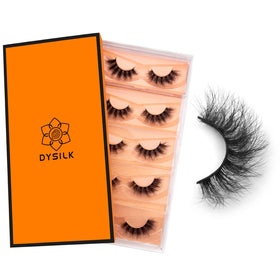 DYSILK Fluffy Mink Lashes 5 pairs in packaging
