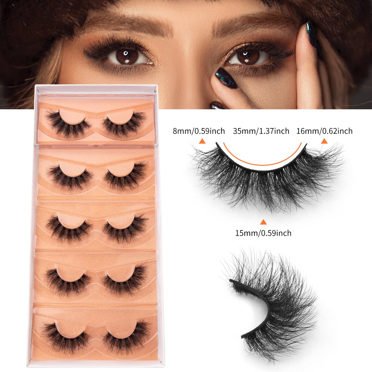DYSILK Fluffy Mink Lashes displayed in travel case