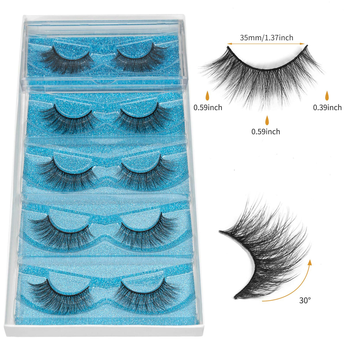 DYSILK Mink Lashes variety pack showing different styles