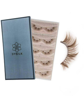 DYSILK Naked Brown Strip Lashes front view in packaging