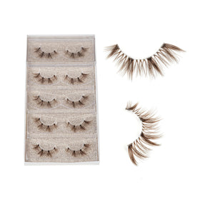 DYSILK Naked Brown Strip Lashes in lifestyle setting