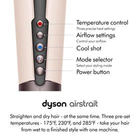 Dyson Airstrait™ Straightener in use drying and straightening hair