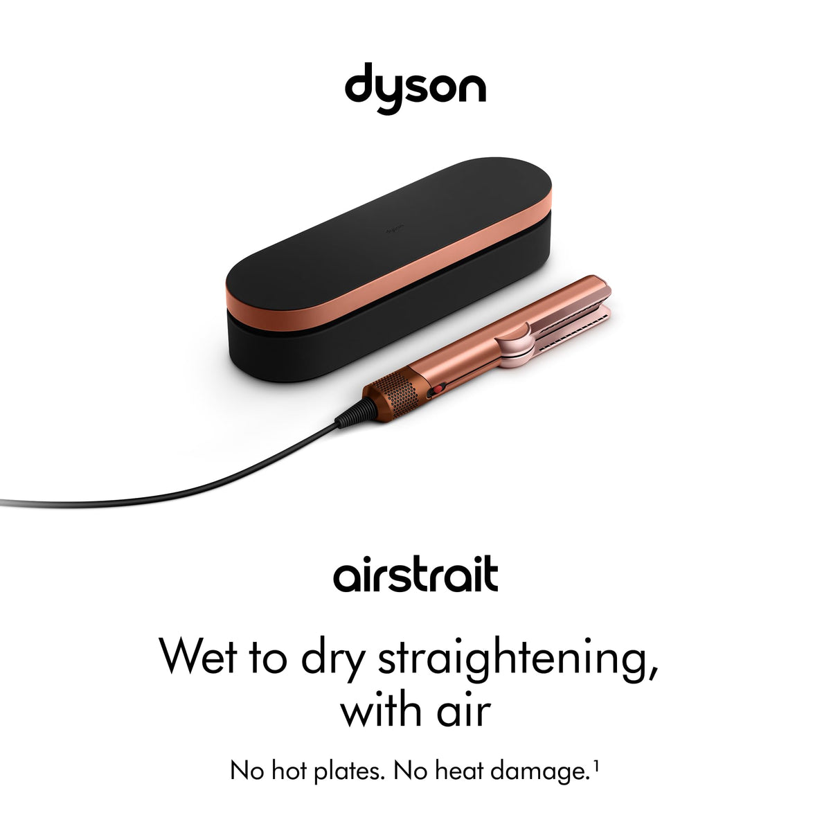 Dyson Airstrait™ Straightener side view showing airflow vents