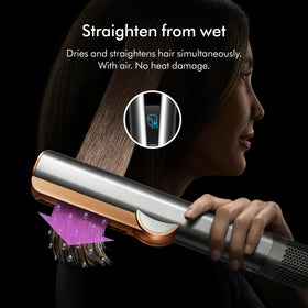 Dyson Airstrait™ Straightener with styling results on wet hair