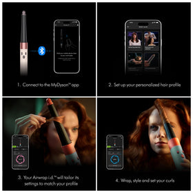 Dyson Airwrap i.d. Multi-Styler with MyDyson app on smartphone