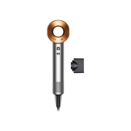 Dyson Supersonic Hair Dryer in Nickel and Copper front view