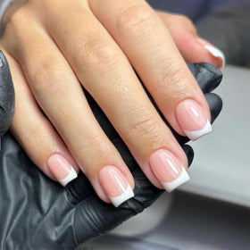 DZPGUONIZ 24pcs short square press on nails set front view