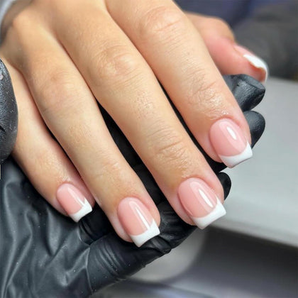DZPGUONIZ 24pcs short square press on nails set front view