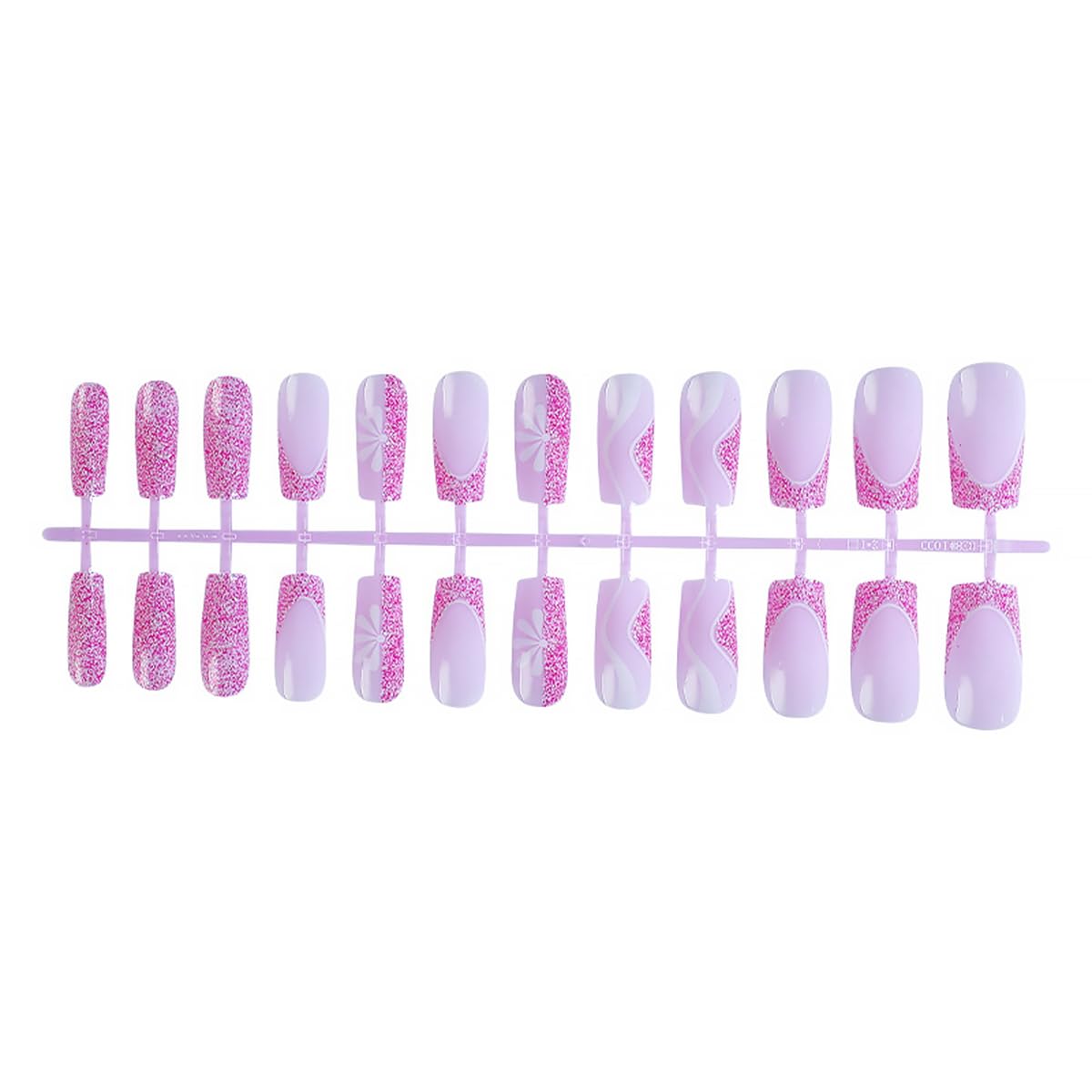 DZPGUONIZ Medium Hot Pink Press On Nails displayed on a hand