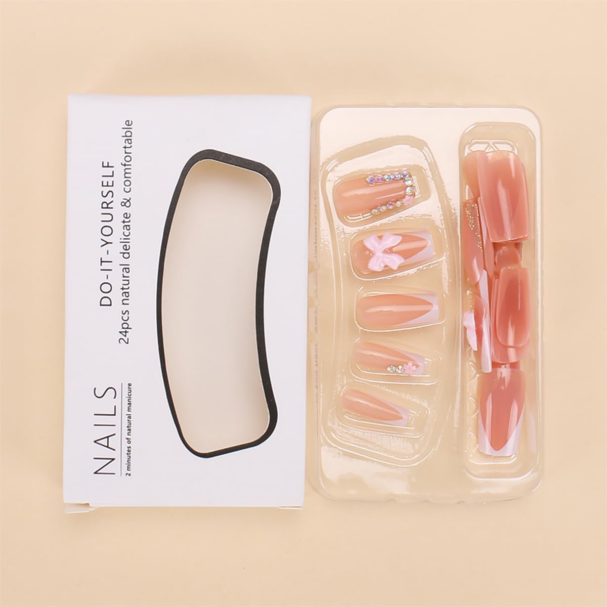 DZPGUONIZ mini nail file included in the press on nails set