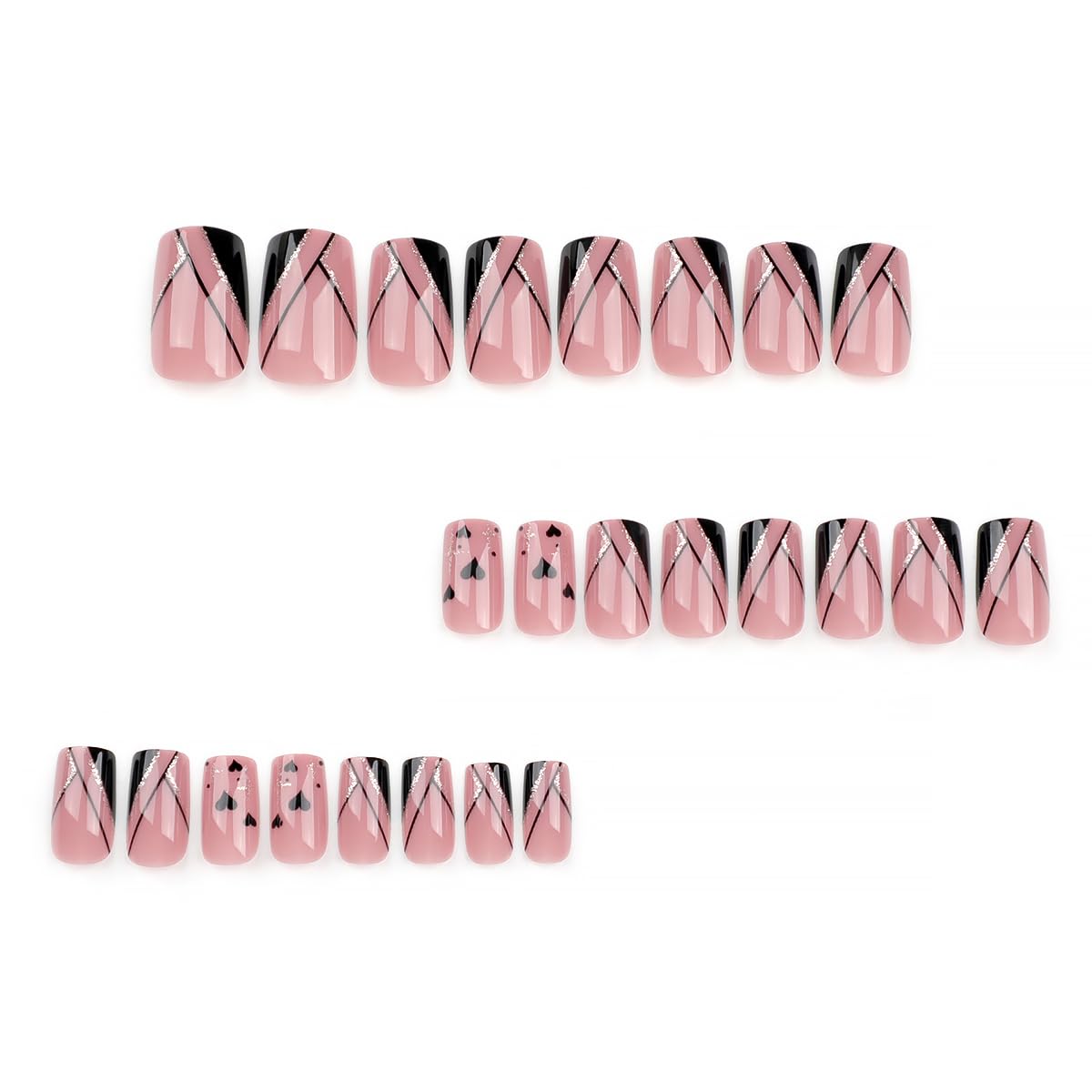 DZPGUONIZ press on nails with accessories including nail file and glue
