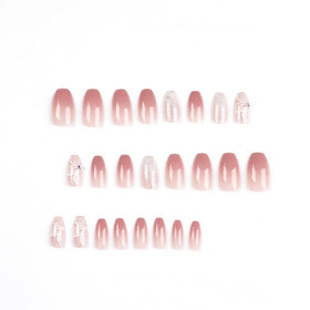 DZPGUONIZ press on nails with rhinestones and glitter