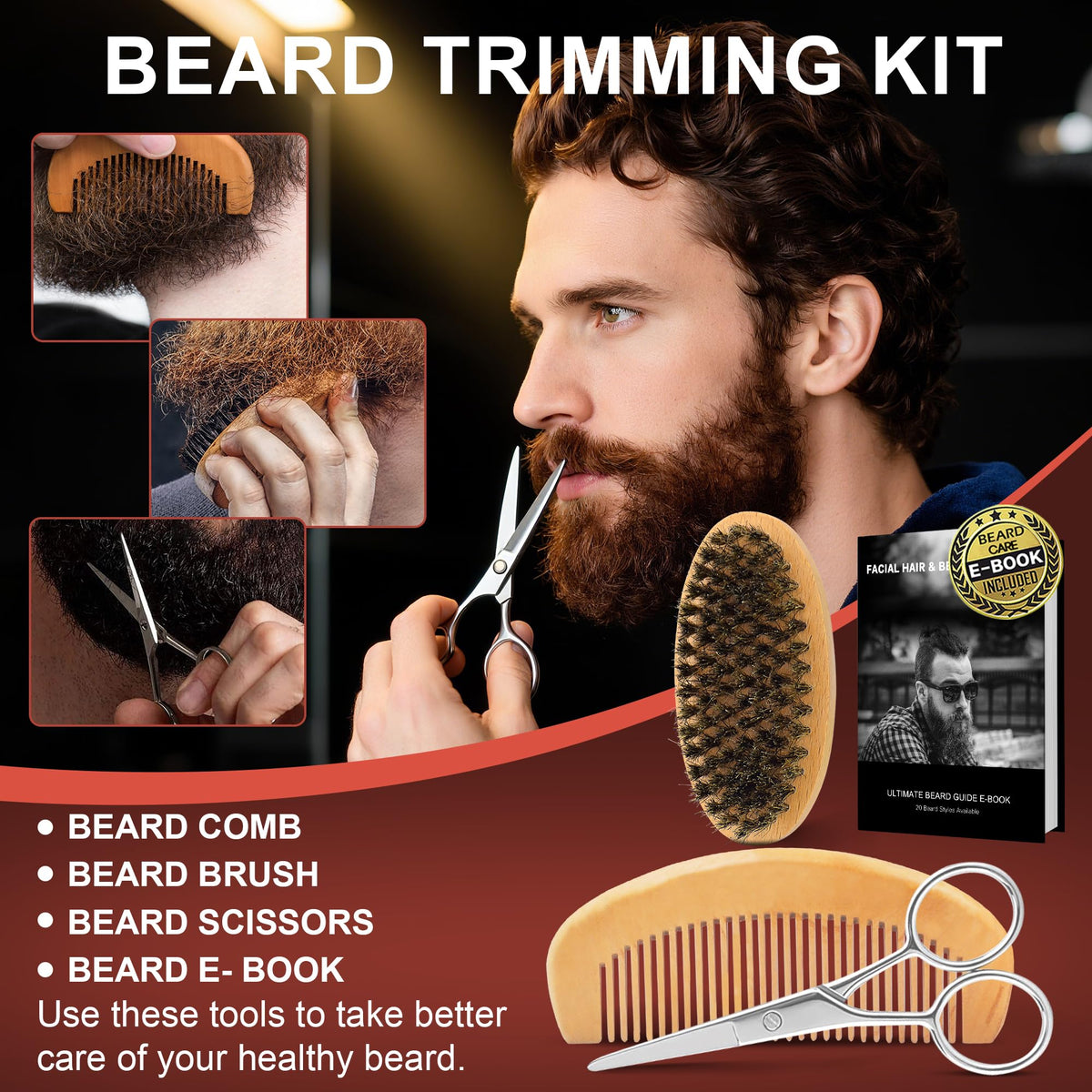 E-book with styling tips included in XIKEZAN Beard Kit