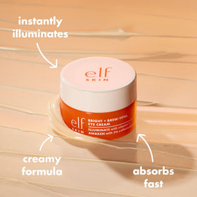 e.l.f. Bright + Brew-tiful Eye Cream in use on skin