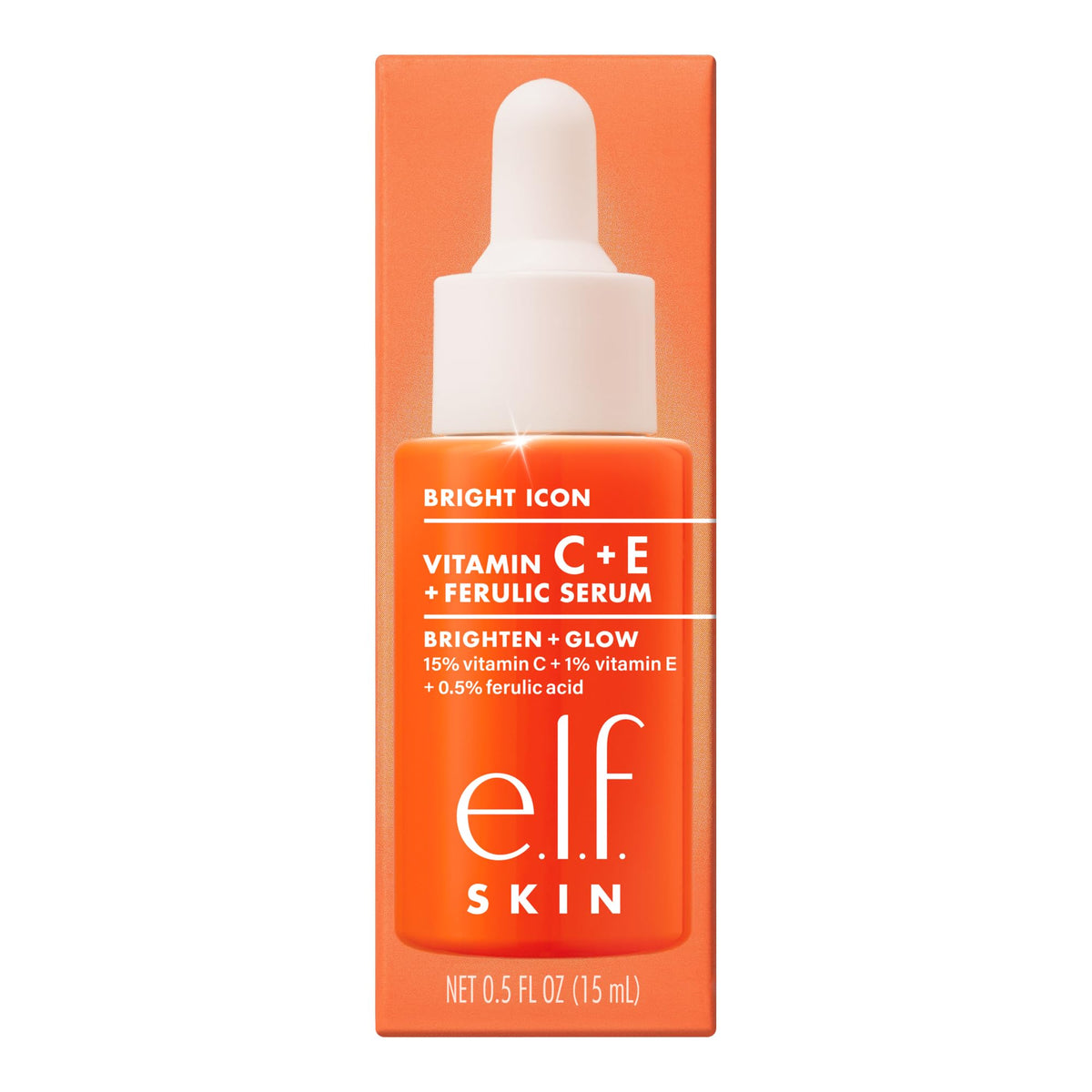 e.l.f. Bright Icon Vitamin C + E Serum Mini in hand