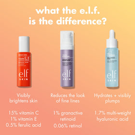 e.l.f. Bright Icon Vitamin C + E Serum Mini with dropper