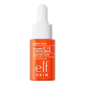 e.l.f. Bright Icon Vitamin C + E Serum Mini with natural background