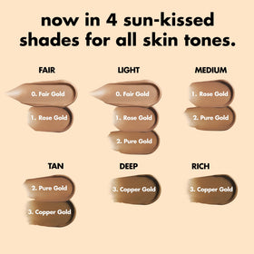 e.l.f. Bronzing Drops Fair Gold texture on skin