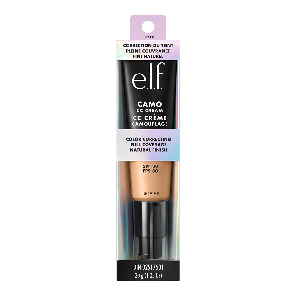 e.l.f. Camo CC Cream Medium 330 W with ingredients list