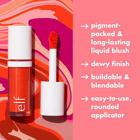 e.l.f. Camo Liquid Blush Bold-Faced Lilac swatch on skin