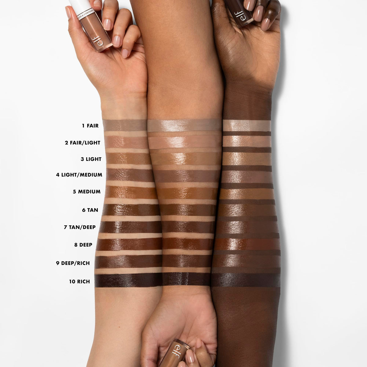 e.l.f. Camo Liquid Bronzer & Contour swatch on skin