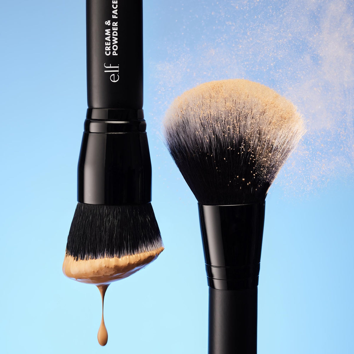 e.l.f. Dual-Ended Cream + Powder Brush fluffy head for powders