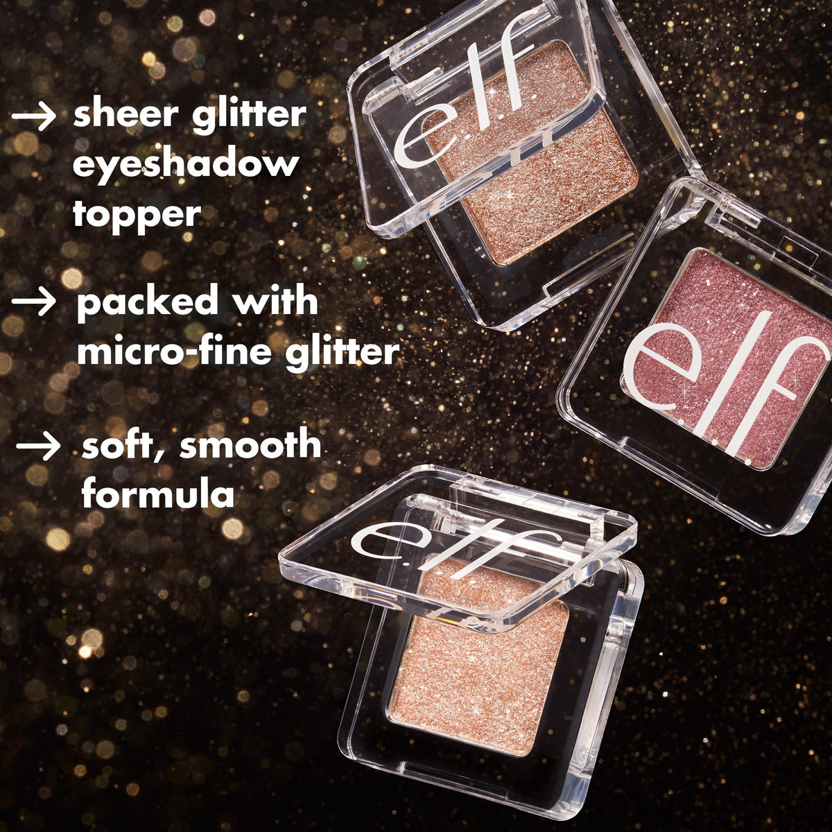e.l.f. Fine As Fleck Glitter Eyeshadow in makeup setup