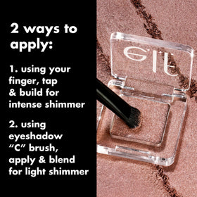 e.l.f. Fine As Fleck Glitter Eyeshadow Pop Off Pink applied on eyelids