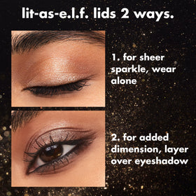 e.l.f. Fine As Fleck Glitter Eyeshadow Tan-talize swatch on skin