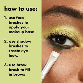 e.l.f. Foundation Brush and Blending Eye Brush side view