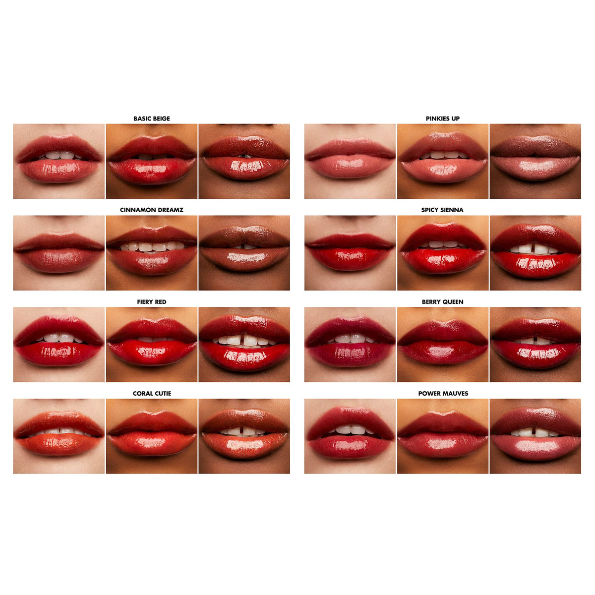 e.l.f. Glossy Lip Stain Pinkies Up on model's lips