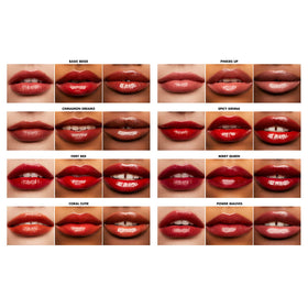 e.l.f. Glossy Lip Stain Pinkies Up on model's lips