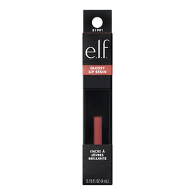 e.l.f. Glossy Lip Stain Rosa Rizzin' texture close-up