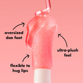 e.l.f. Glow Reviver Lip Oil Crystal Clear texture on hand