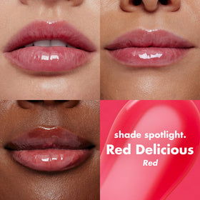 e.l.f. Glow Reviver Lip Oil Red Delicious packaging side view