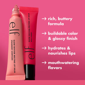 e.l.f. Glow Reviver Melting Lip Balm application on lips