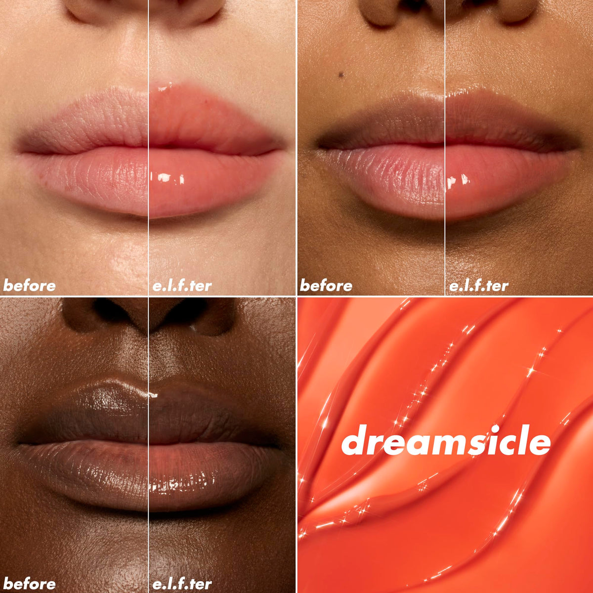e.l.f. Glow Reviver Plumping Lip Oil Dreamsicle with applicator
