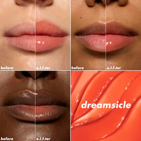 e.l.f. Glow Reviver Plumping Lip Oil Dreamsicle with applicator
