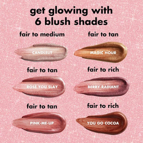 e.l.f. Halo Glow Blush Wand Berry Radiant in use on cheeks