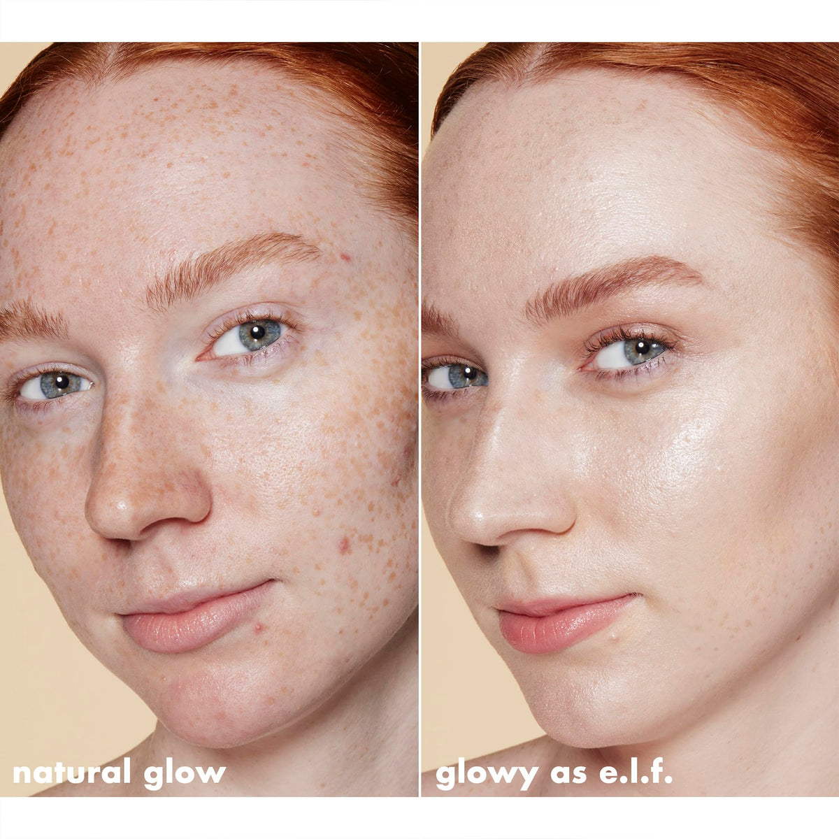 e.l.f. Halo Glow Liquid Filter 0 Fair highlighter application