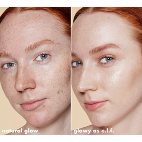 e.l.f. Halo Glow Liquid Filter 0 Fair highlighter application