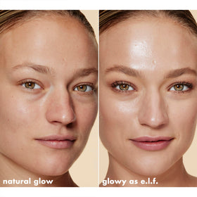 e.l.f. Halo Glow Liquid Filter packaging with a radiant glow effect