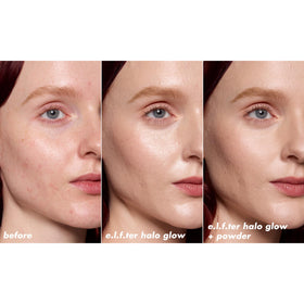 e.l.f. Halo Glow Powder Filter in beauty routine setup