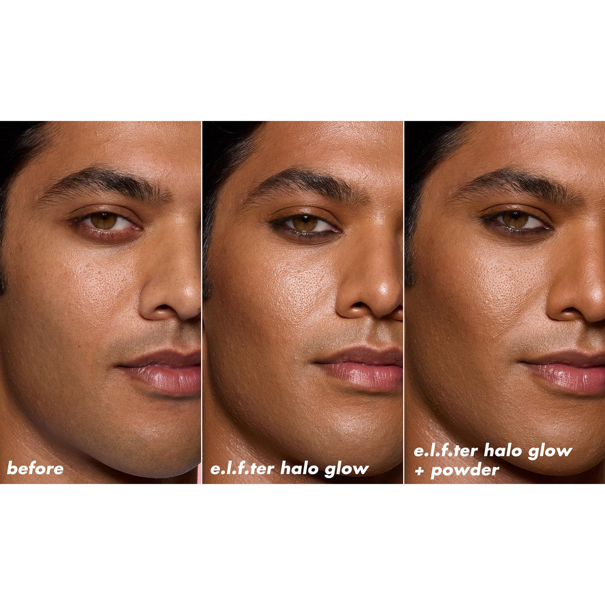 e.l.f. Halo Glow Powder Filter Tan Neutral Warm application demonstration