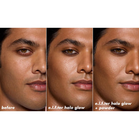 e.l.f. Halo Glow Powder Filter Tan Neutral Warm application demonstration
