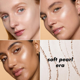 e.l.f. Halo Glow Silky Powder Highlighter in use during makeup application