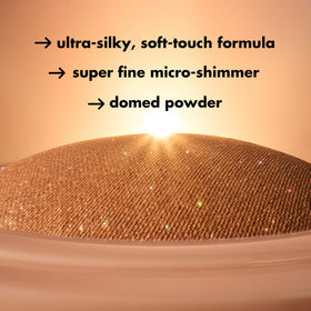 e.l.f. Halo Glow Silky Powder Highlighter with makeup brushes